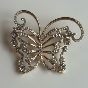 3/$24 - Lovely Rhinestone Butterfly Brooch